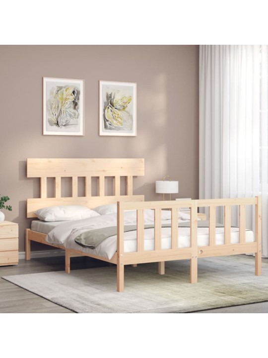 Rám postele s čelem Small Double masivní dřevo