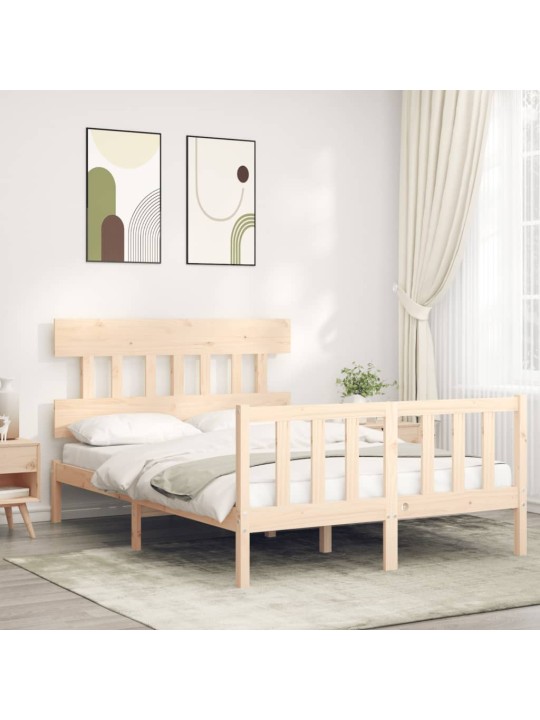 Rám postele s čelem Small Double masivní dřevo