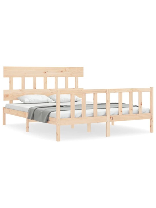 Rám postele s čelem King Size masivní dřevo