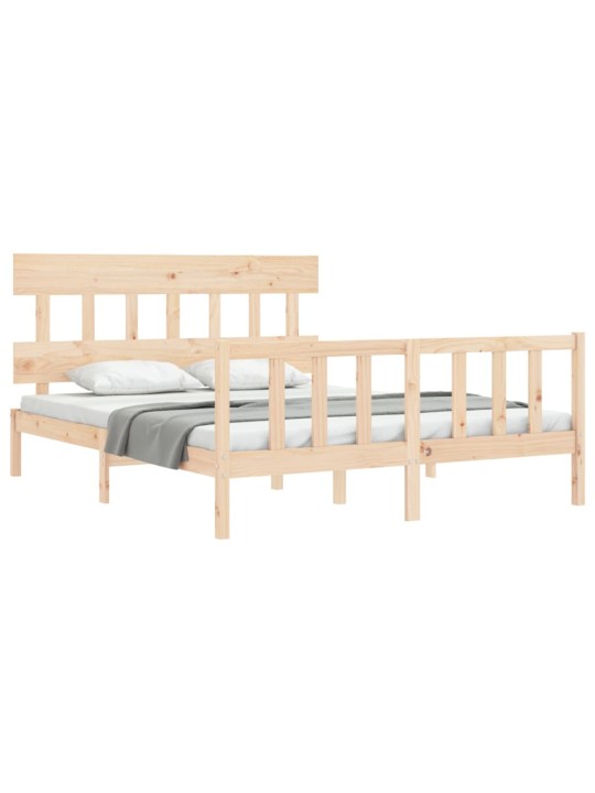 Rám postele s čelem King Size masivní dřevo