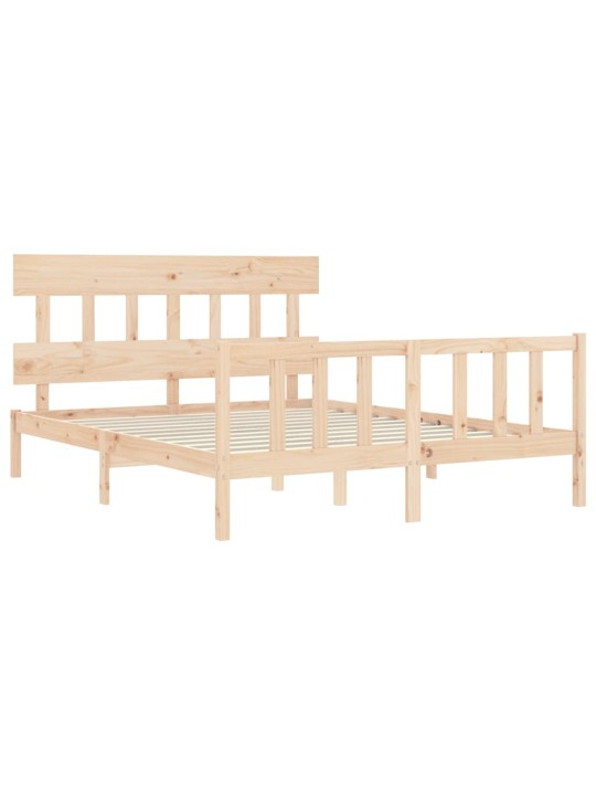 Rám postele s čelem King Size masivní dřevo