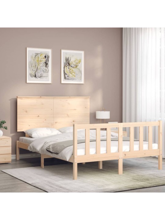 Rám postele s čelem Small Double masivní dřevo