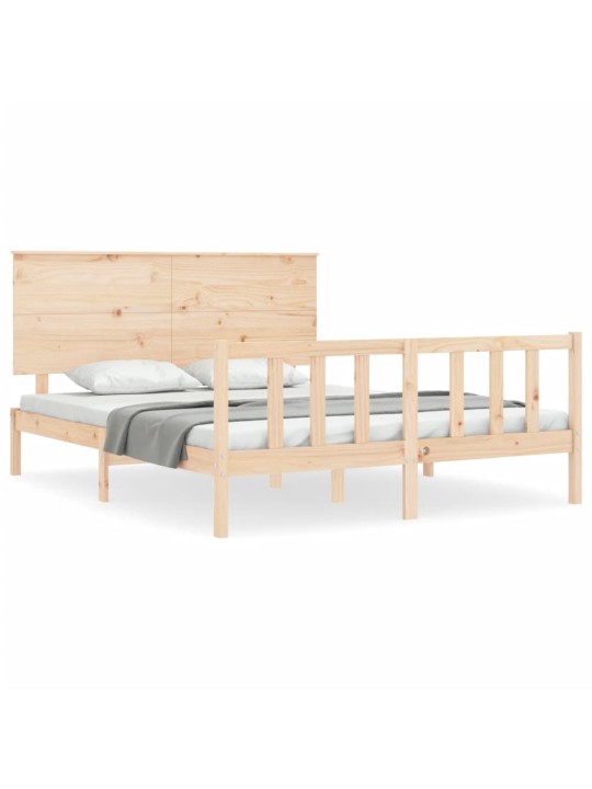 Rám postele s čelem King Size masivní dřevo