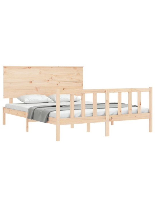 Rám postele s čelem King Size masivní dřevo