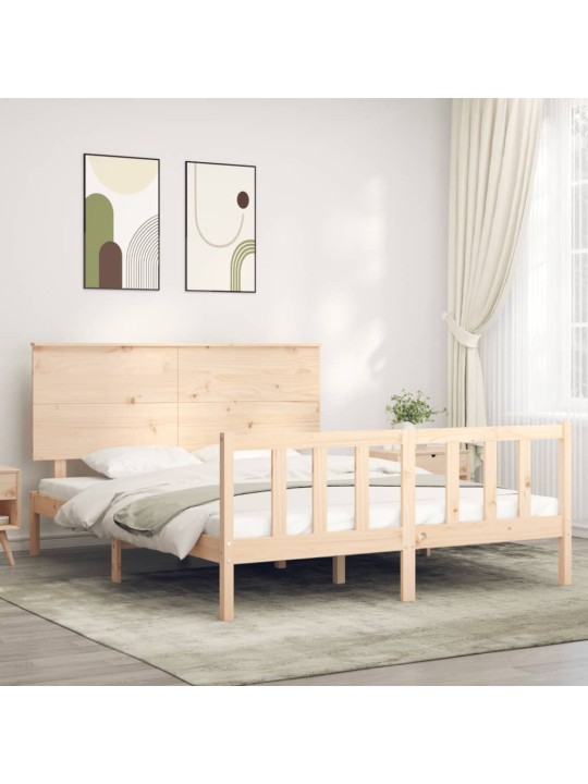 Rám postele s čelem King Size masivní dřevo