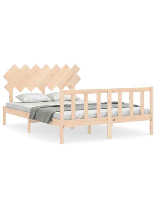 Rám postele s čelem King Size masivní dřevo