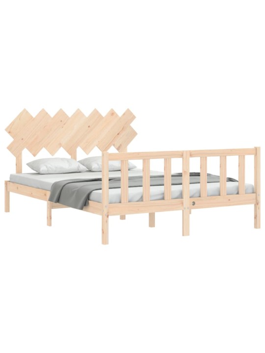 Rám postele s čelem King Size masivní dřevo