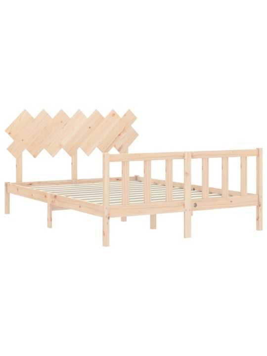 Rám postele s čelem King Size masivní dřevo