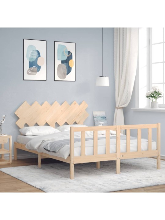 Rám postele s čelem King Size masivní dřevo