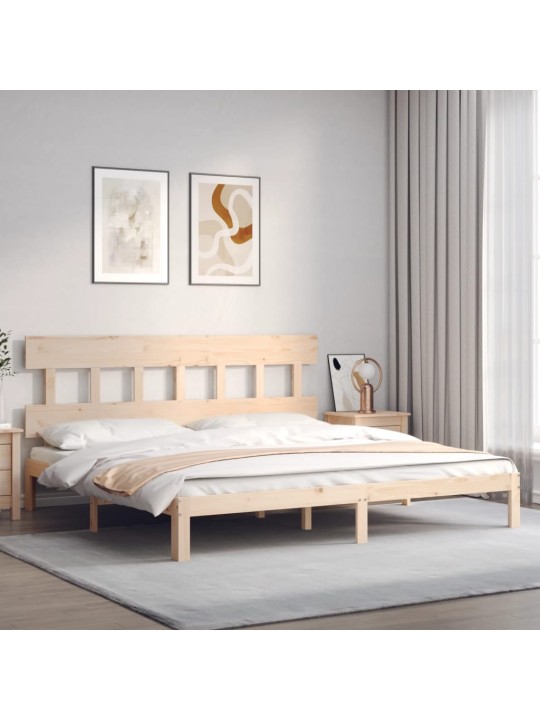 Rám postele s čelem Super King Size masivní dřevo