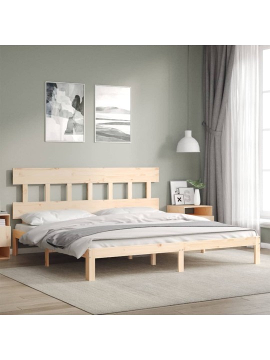 Rám postele s čelem Super King Size masivní dřevo