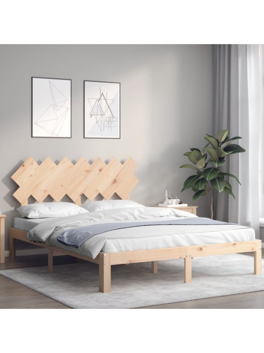 Postel bez matrace 140 x 200 cm masivní borovice