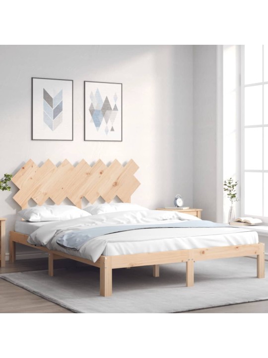 Postel bez matrace 140 x 200 cm masivní borovice