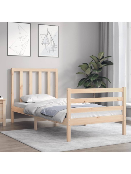 Rám postele s čelem Small Single masivní dřevo