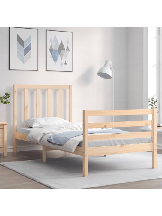 Rám postele s čelem Small Single masivní dřevo