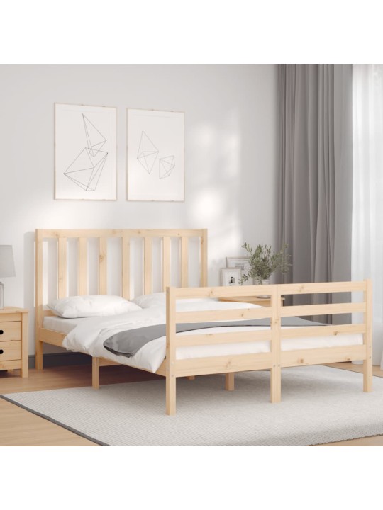 Rám postele s čelem Small Double masivní dřevo