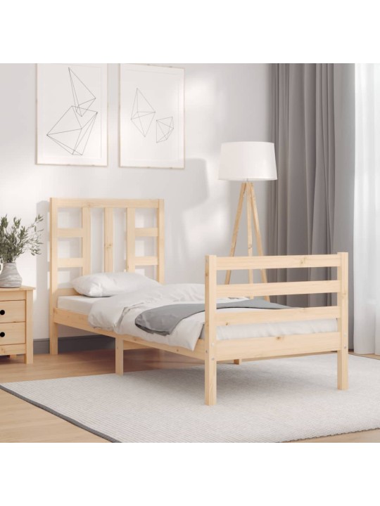 Rám postele s čelem Small Single masivní dřevo