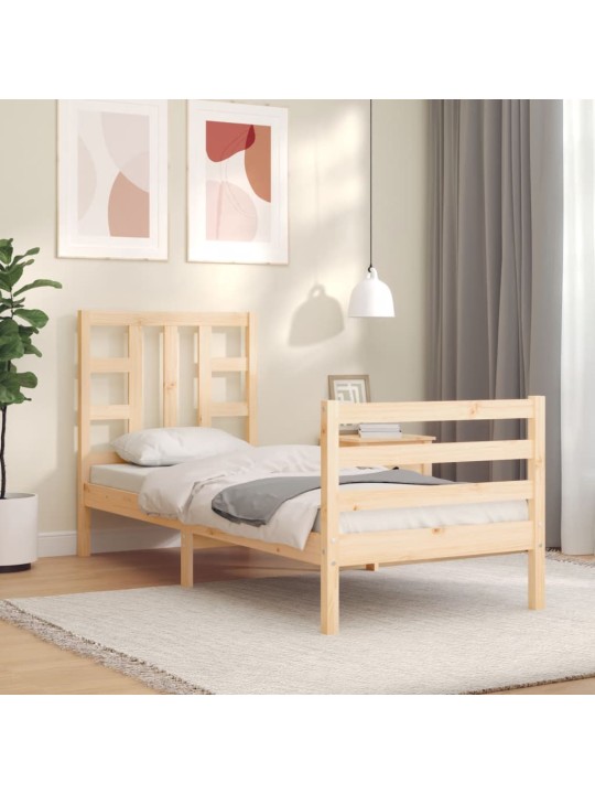 Rám postele s čelem Small Single masivní dřevo