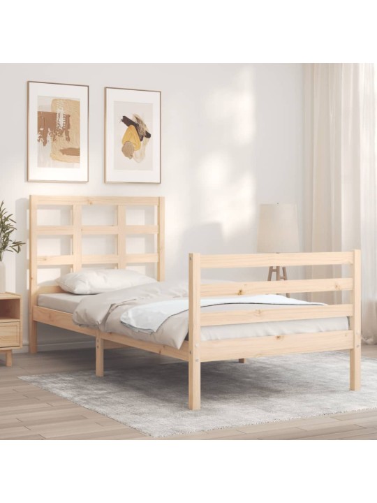 Rám postele s čelem Small Single masivní dřevo