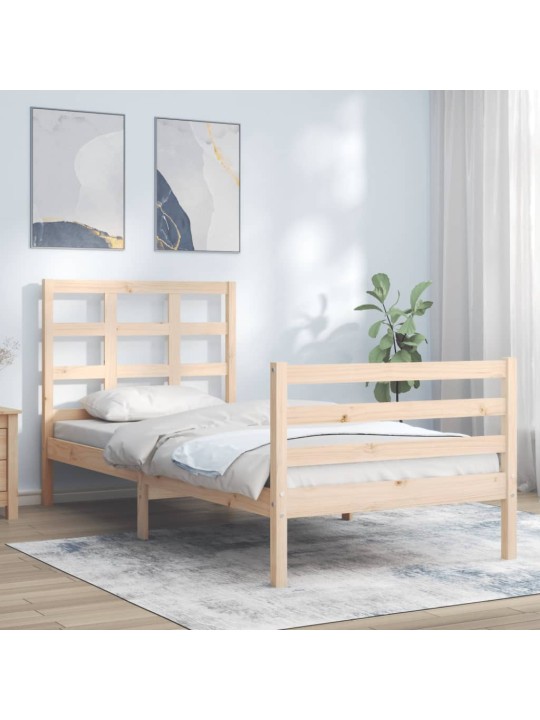 Rám postele s čelem Single masivní dřevo