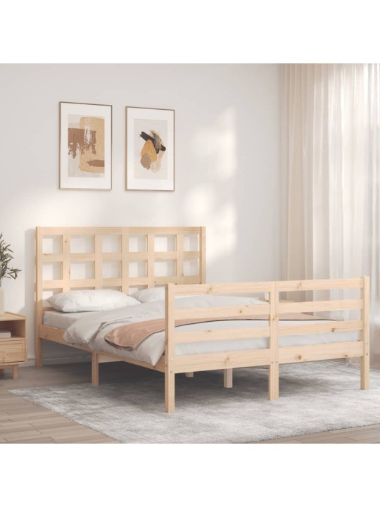Rám postele s čelem Small Double masivní dřevo