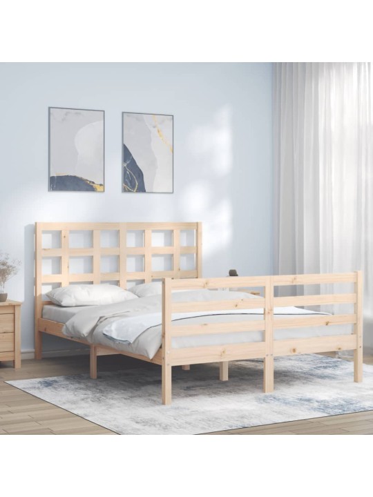 Rám postele s čelem Small Double masivní dřevo