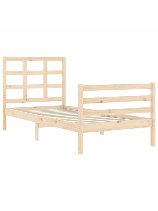 Rám postele s čelem 90 x 200 cm masivní dřevo