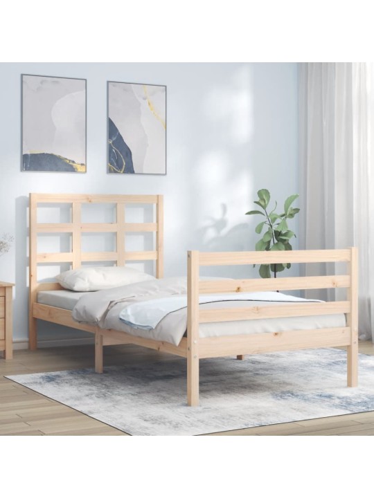 Rám postele s čelem 90 x 200 cm masivní dřevo