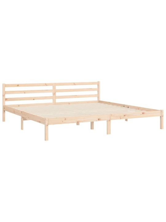 Rám postele s čelem 200 x 200 cm masivní dřevo
