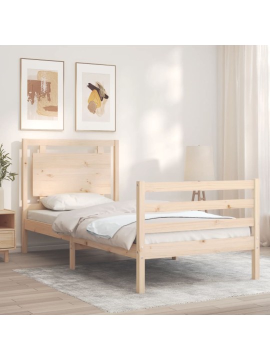 Rám postele s čelem Small Single masivní dřevo