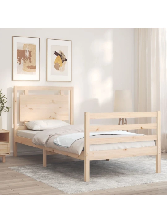 Rám postele s čelem Small Single masivní dřevo