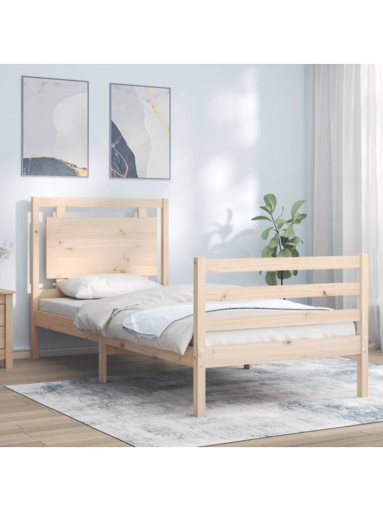 Rám postele s čelem Small Single masivní dřevo