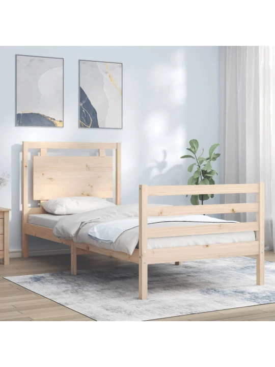 Rám postele s čelem Small Single masivní dřevo