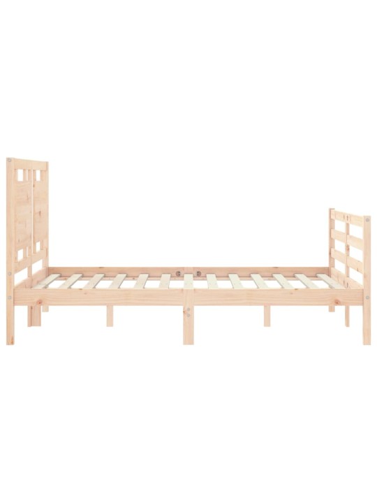 Rám postele s čelem 140 x 190 cm masivní dřevo