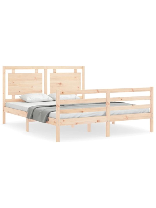 Rám postele s čelem King Size masivní dřevo