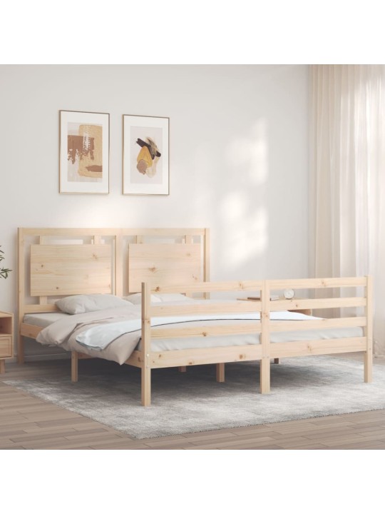 Rám postele s čelem King Size masivní dřevo