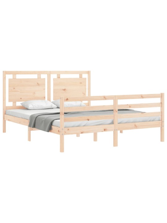 Rám postele s čelem King Size masivní dřevo