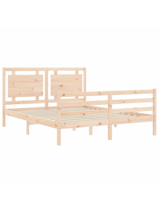 Rám postele s čelem King Size masivní dřevo
