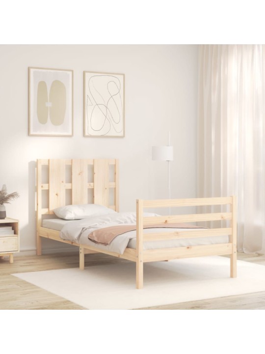 Rám postele s čelem Small Single masivní dřevo