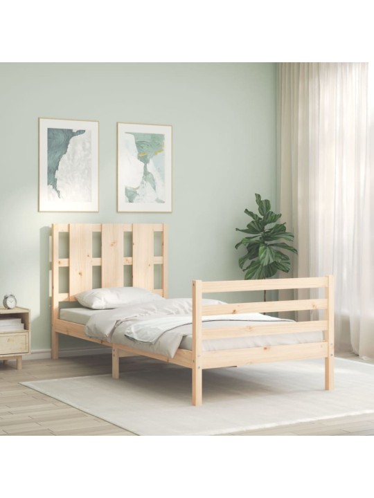 Rám postele s čelem Small Single masivní dřevo