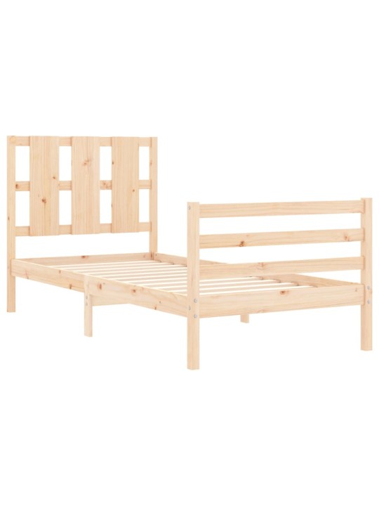 Rám postele s čelem 90 x 200 cm masivní dřevo