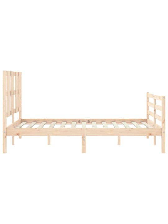 Rám postele s čelem 120 x 200 cm masivní dřevo