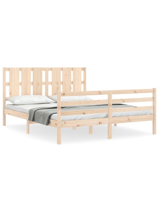 Rám postele s čelem King Size masivní dřevo