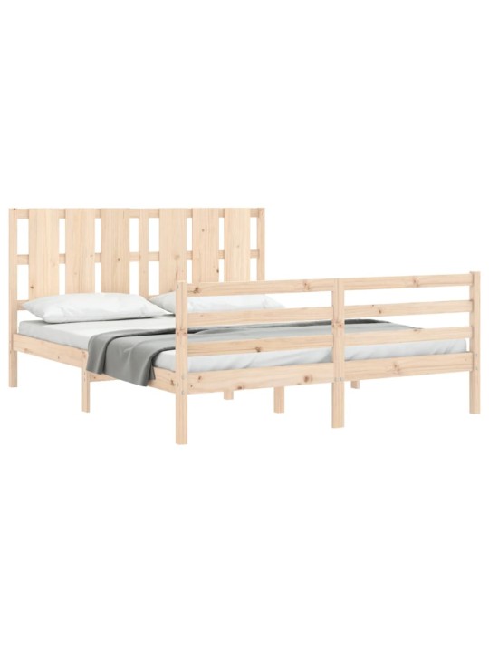 Rám postele s čelem King Size masivní dřevo