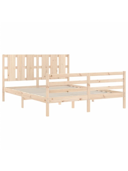 Rám postele s čelem King Size masivní dřevo