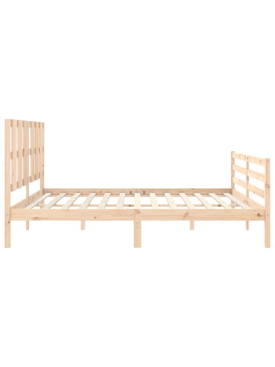 Rám postele s čelem 200 x 200 cm masivní dřevo