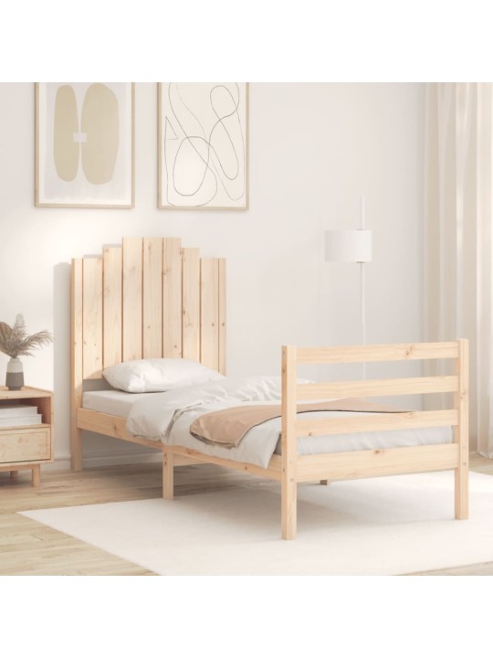 Rám postele s čelem Small Single masivní dřevo