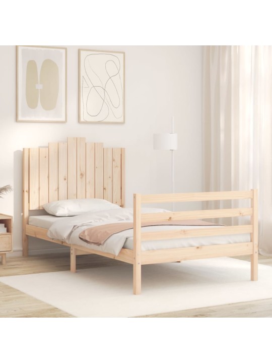 Rám postele s čelem 100 x 200 cm masivní dřevo