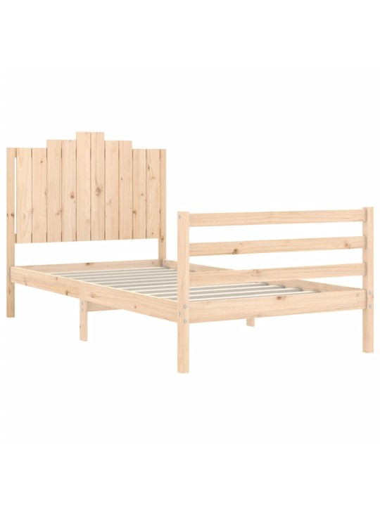 Rám postele s čelem 100 x 200 cm masivní dřevo