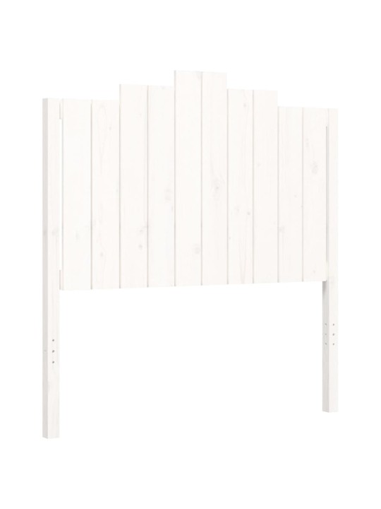 Rám postele s čelem bílý 100 x 200 cm masivní dřevo